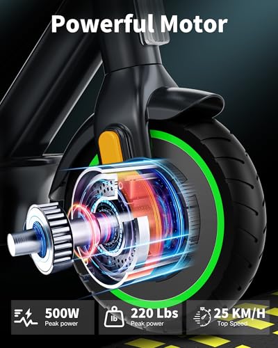 acer Electric Scooter for Adults, 500W Peak Motor, Max Speed