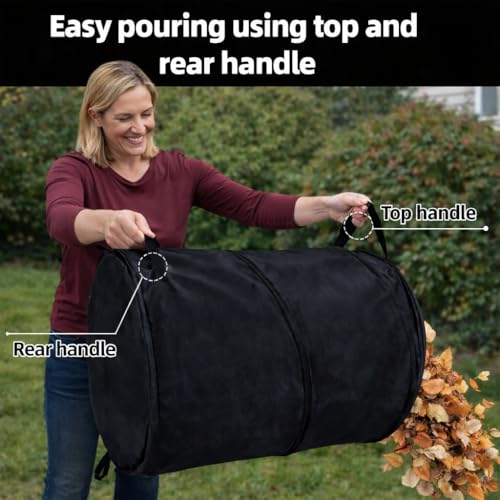 Image of GNTR Supply Deluxe Durable Pop-Up Trash Can - Collapsible Garbage Bin with Zippered Lid for Camping, Home, and Outdoor Use - 30 Gallon