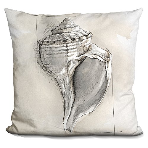 LiLiPi Shell Schematic I Decorative Accent Throw Pillow