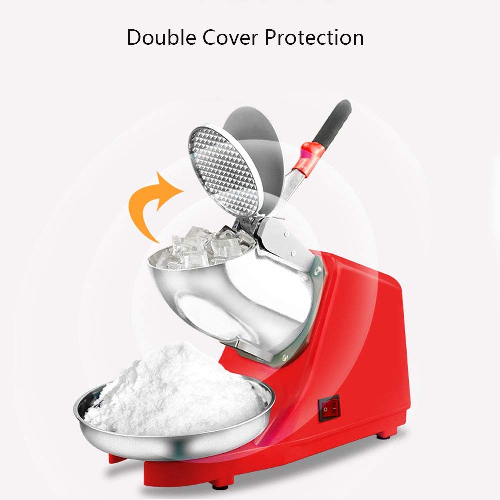 Macchina elettrica per Rasoio per Ghiaccio Macchina per Cono di Neve per Ghiaccio per Uso Commerciale Domestico 187 libbre Nuova Lama in Acciaio Inossidabile da 300 W (Colori Casuali)