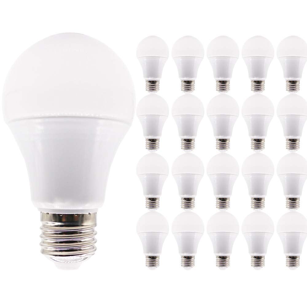 LED Bombilla Esférica Casquillo E27, 7W, Equivalente a 70W, Blanco frío 6500K, 700 Lúmenes, no Regulable, Pack de 20 Unidades