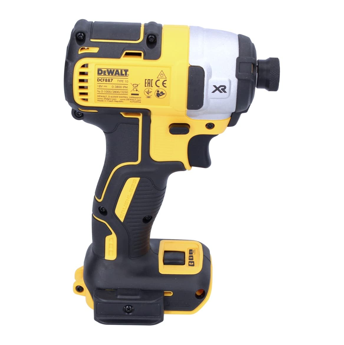 Dewalt DCF887N 18V XR - Cuerpo de destornillador de impacto inalámbrico de 3 velocidades sin escobillas con funda Tstak