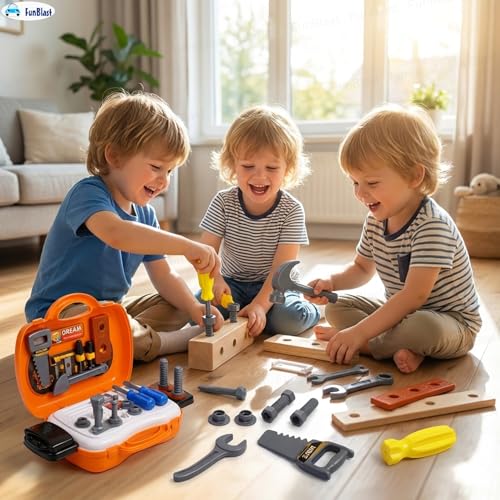 Image of FunBlast Tool Kit Set Toy for Kids, Set of 29 Pcs; Little Engineer Tool Kit Toys, Pretend Play Toys for Boys, Role Play Toys for Toddlers, Learning Toy for Boys, Children (29 Pcs; Multicolor)