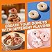 Baker's Friend Mini Donut Maker Machine, Bake 12 Mini Doughnuts, Maquina Para Hacer Donas, Perfect for Breakfast, Snacks, Desserts & More