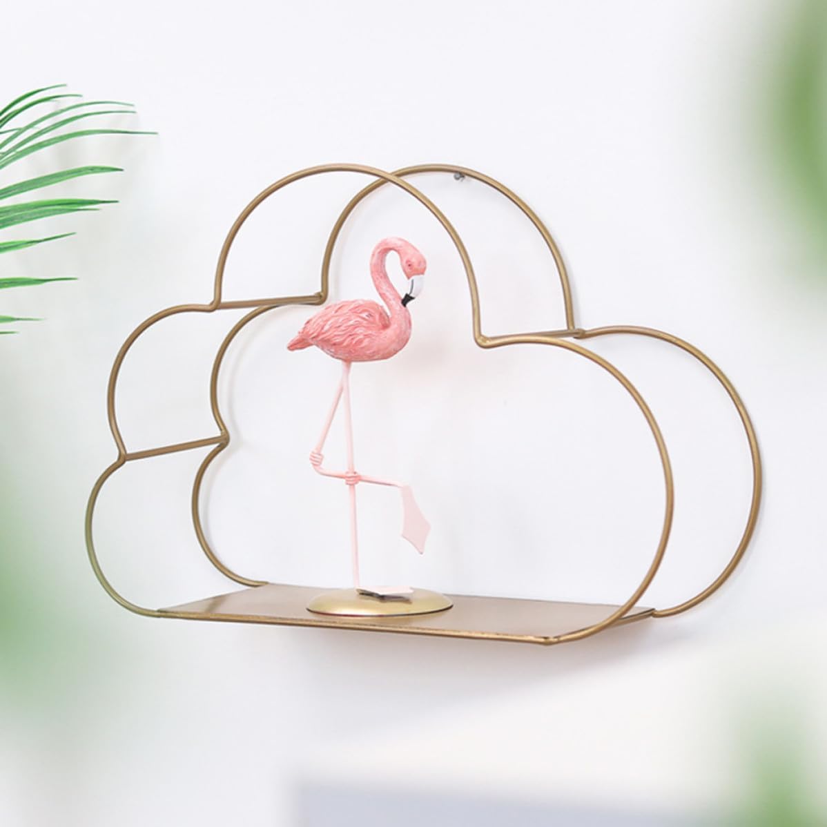 YARNOW Cloud Shaped Magazine Holder Rack for Desktop, Golden Iron Wire Magazine Organizer with Modern Simple Design, Easy to Clean File and Newspaper Storage for Condo or Dorm