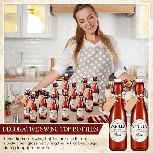Vesici 12 Sets Amber Swing Top Glass Bottles Vanilla Extract, 12 oz by Vesici - Used condition - Image 6