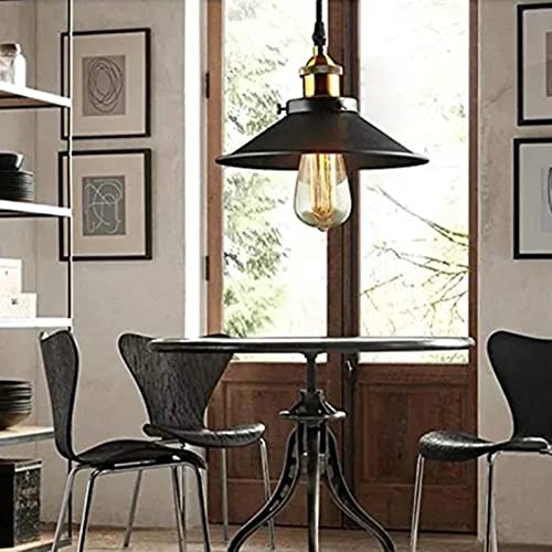 estilo industrial retro E27 Lámpara colgante de jaula de metal negro para bar café Internet Loft ajustable Lámpara colgante suspensión,Lámpara colgante de techo de hierro forjado, Lámpara de techo de