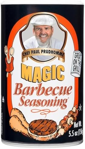 Chef Paul Barbecue Magic Seasoning Blends | All Purpose Seasoning for Grilling & Smoking | Smoky, Slightly Peppery BBQ Rub | Dry Rub for Chicken, Ribs & Burgers | BBQ Seasoning | 5.5 oz (Pack of 1)