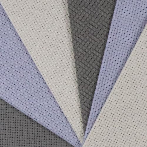 Image of KCS 4 /6 pc of 12 inch x 18 inch(30cmx45cm) 16 Count Cotton Aida Cloth Cross Stitch Fabric (6 pc,Pearl Grey +Light Steel Grey+Dark Grey)