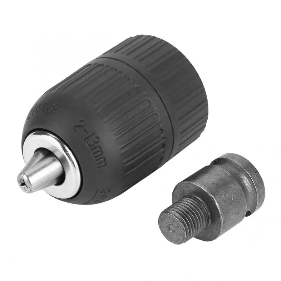 Drill Chuck, 2-13mm 1/2"-20UNF Keyless Drill Chuck Collet Chuck with 1/2” Chuck Adaptor for Impact Wrench Conversion (B0D112JGPF) Amazon Price History, Amazon Price Tracker