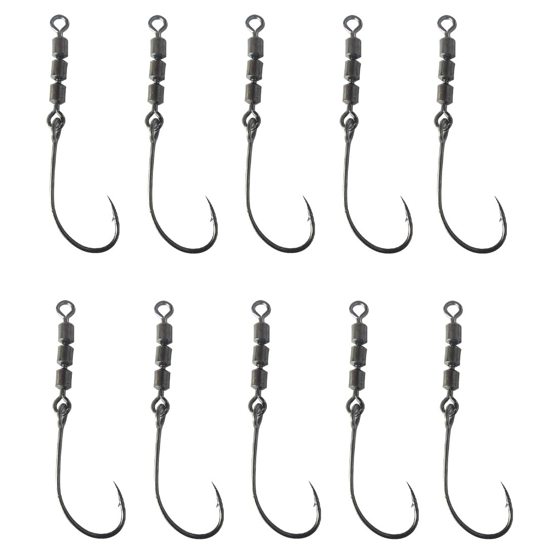 10 Pièces Rotate Fishing Rig Hooks, Hameçons Pivotants pour la Pêche à la Truite, Hameçons Rotatifs pour la Truite, Émerillons Parfaits pour la Pêche en Mer et en Eau Douce,hamecon truite