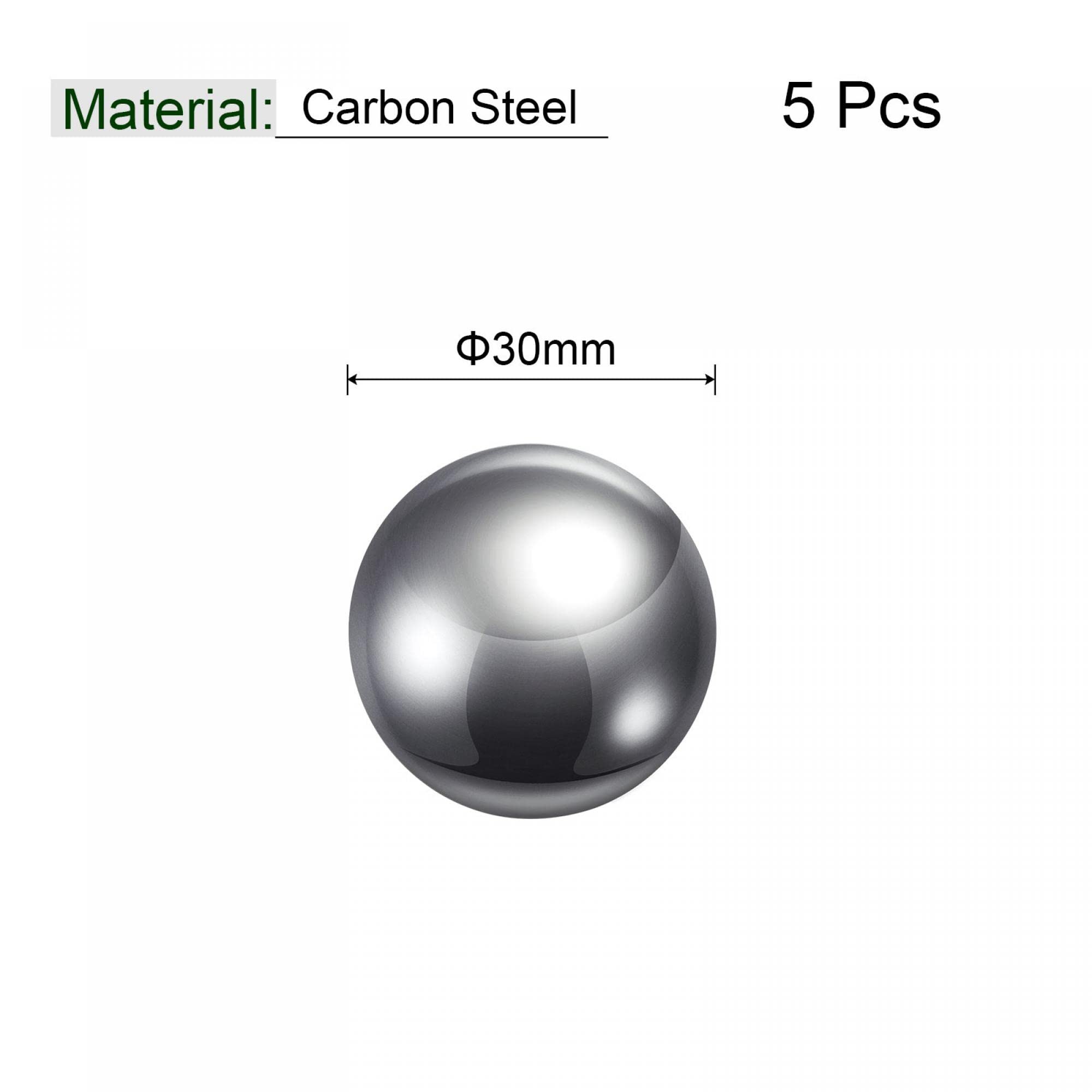 sourcing map 5Pcs 30mm Carbone Acier Roulement Billes Précision Poli