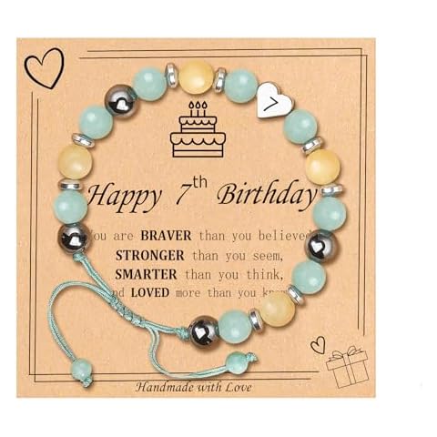 JERYAQTQ Happy Birthday Gifts,Women Birthday Gifts Ideas,Birthday Gifts for Women Adjustable Natural Stone Bracelet Christmas Gifts for Friend Cover