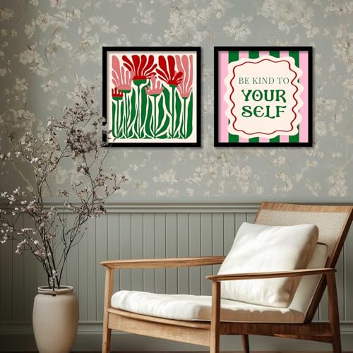 Image of HOTHOUSE wall framed posters motivational quotes decoration items posters with frame office Decor posters for Study room Wall Decor Digital Reprint Set of 2 (13X13 inch)