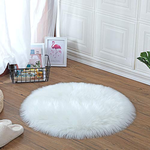 YIHAIC Oveja de Piel sintética Felpudo Alfombra Antideslizante Lujosa