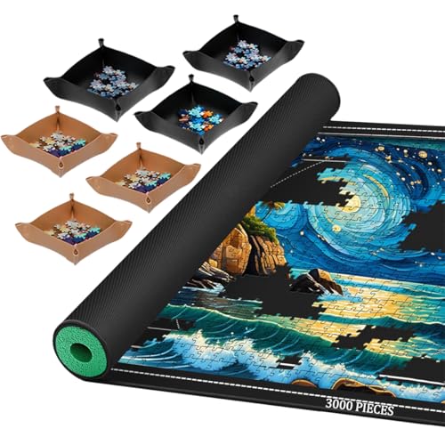 REKGO Puzzlematte 3000 2000 1500 1000 Teile, Puzzle Matte Roll,...
