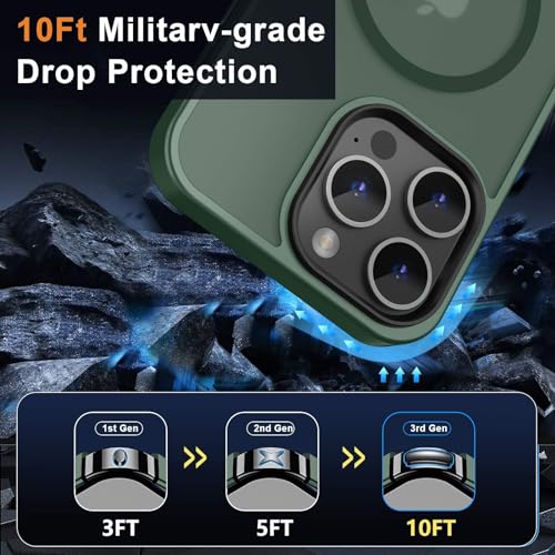 Image of MOCCA Magnetic Shockproof for iPhone 12 Pro Max Case,Midnight Green
