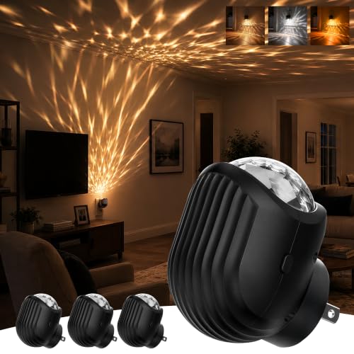 Image of L LOHAS LED Night Lights Plug into Wall, 4 Pack 3CCT Projector Night Light | Dusk to Dawn Sensor, 180 Rotatable Plug, Dimmable Night-Lights for Bathroom Hallway Room Decor