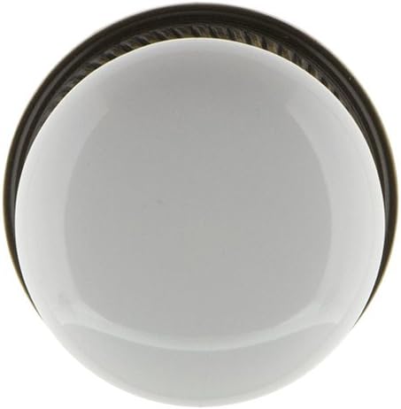 Miniatura 2 de Nostalgic Warehouse Roseta de cuerda con perilla de porcelana blanca, privacidad - 2.375 pulgadas, latón antiguo