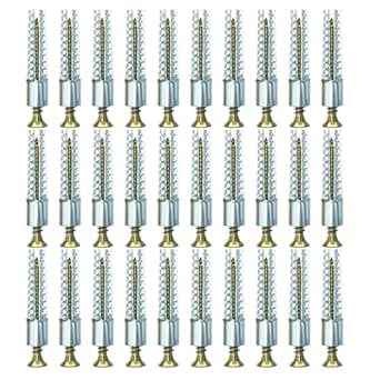Heavy Duty Wall Anchors and Screws Kit, 50 Sets/100 Pieces, for Concrete, Hollow and Wooden Walls (8mm)
