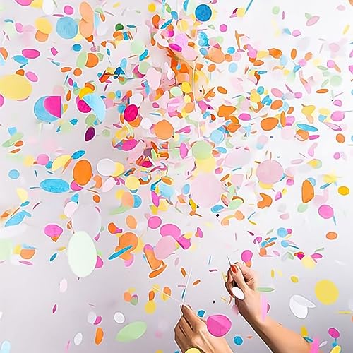 Image of 25 Pcs Rainbow Confetti Balloons, 12 Inch Thickened Clear Latex Balloon with Confetti Inside for Birthday Party Baby Shower Graduation Engagement Bridal Shower Decorations Supplies (Long Confetti)