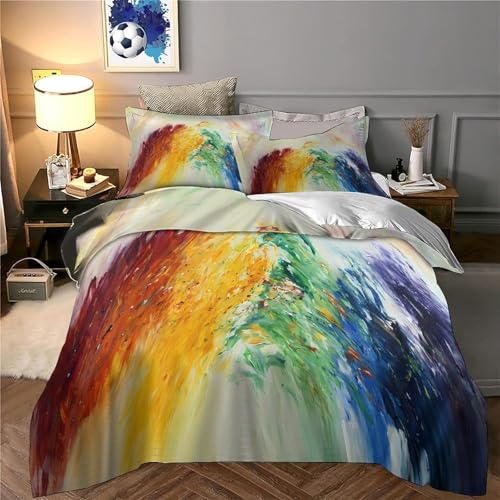Housse de couette effet 3D ultra douce et résistante en microfibre
