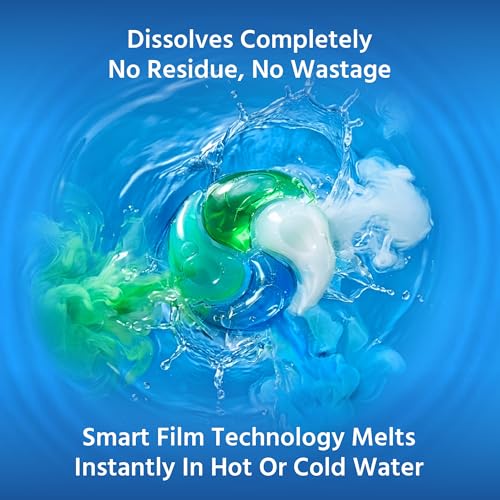 Image of 4-in-1 Dissolvable Laundry Pods | For Top & Front Load Washing Machines | Stain Remover, Brightener, Fabric Softener, Fresh Floral Aroma | 1 Pod - 1 Wash (Up to 8 kg Load) (Pack of 120)