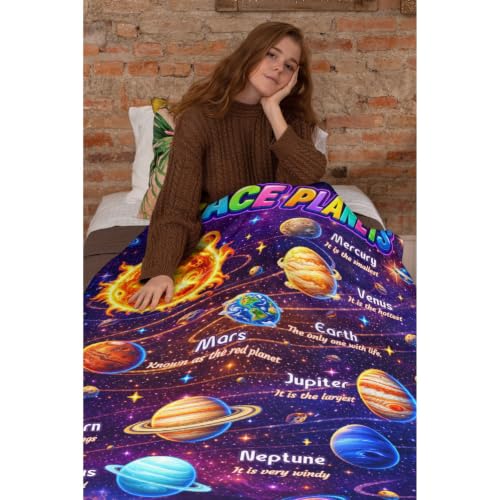 Space Planet Blanket,Space Blanket for Kids Boys Girls Adults - image 3