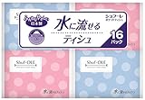 シュフーレ 水に流せるポケットティシュ 20枚(10組)×16個パック 製品画像