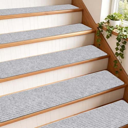 Extra Wide Non Slip Stair Treads for Wooden Steps – 15 Pack