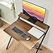 GreenForest Folding Desk No Assembly Required Large Size, 2-Tier Foldable Computer Desk with Shelf for Home Office, Space Saving Portable Laptop Study Foldable Table for Bedroom, Espresso