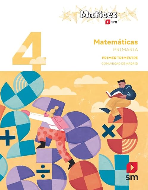 Portada de Matemáticas 4º Primaria . Proyecto Matices