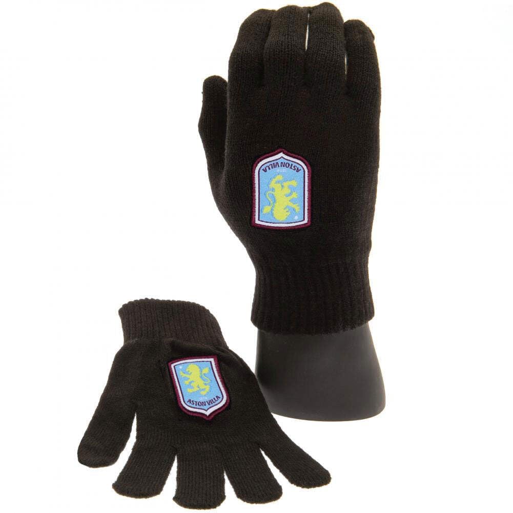 FOCO Officially Licensed Aston Villa FC Black Gloves