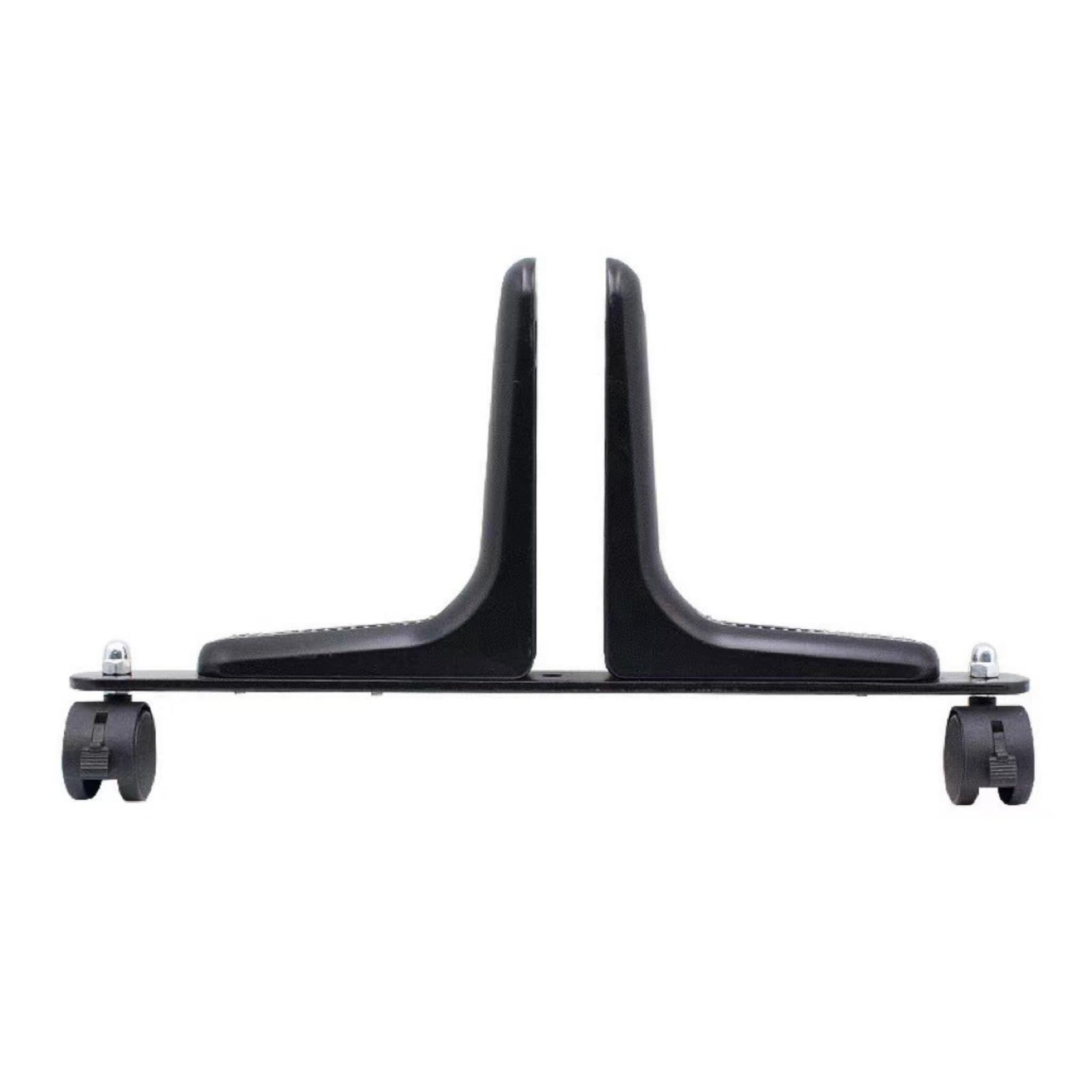 Supporto per Schermo Portatile Carrello Base Staffa Supporto in Lega di Alluminio con Ruote Piroettanti Frenabili Morsetto Regolabile 10-60 Mm, Nero