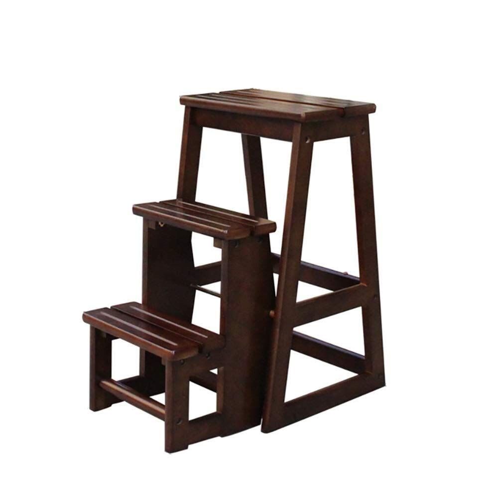 Escaleras de 3 pisos CHEWYNP estante de silla plegable de doble uso alto 64cm color B