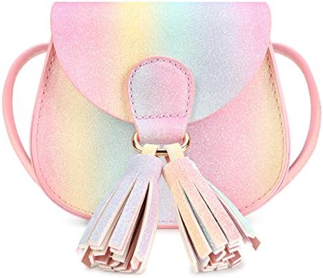 mibasies Kids Purse for Little Girls Toddler Crossbody Bag with Tassel