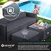 KESSER® Polyrattan Lounge Aruba - Gartenlounge für 3-4 Personen Gartenmöbel-Set Sitzgruppe aus 3er Gartensofa, Sessel, Hocker und Beistelltisch mit Sitzkissen - Garten, Terrasse, Balkon, Anthrazit