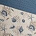 Madison Park Quilt Set Cottage Coastal Design, Starfish Print - All Season, Coverlet Bedspread Lightweight Bedding Layer, Shams, Toss Pillows, King/Cal King(104