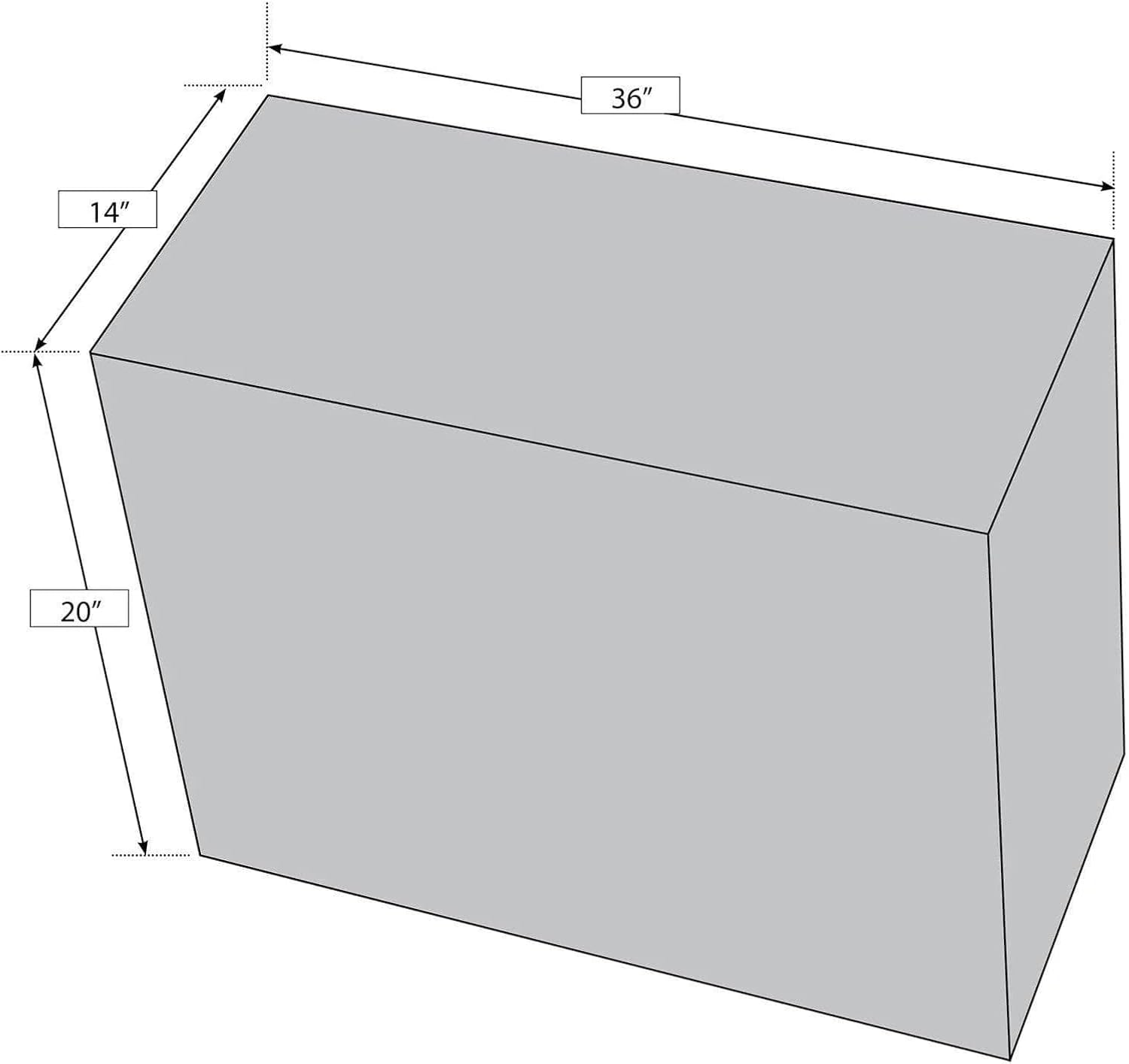 14" x 20" x 36" Ready To Tile Shower Bench Seat - Factory Waterproofed - 100% Leak Proof - No Special Framing Required - Lightweight Shower Seat Bench with Solid Block Construction