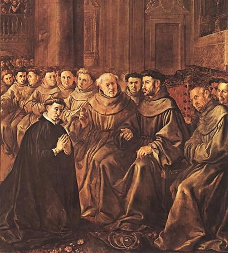 Tableau toile Saint Bonaventure Francisco De Herrera déco murale 60x90cm