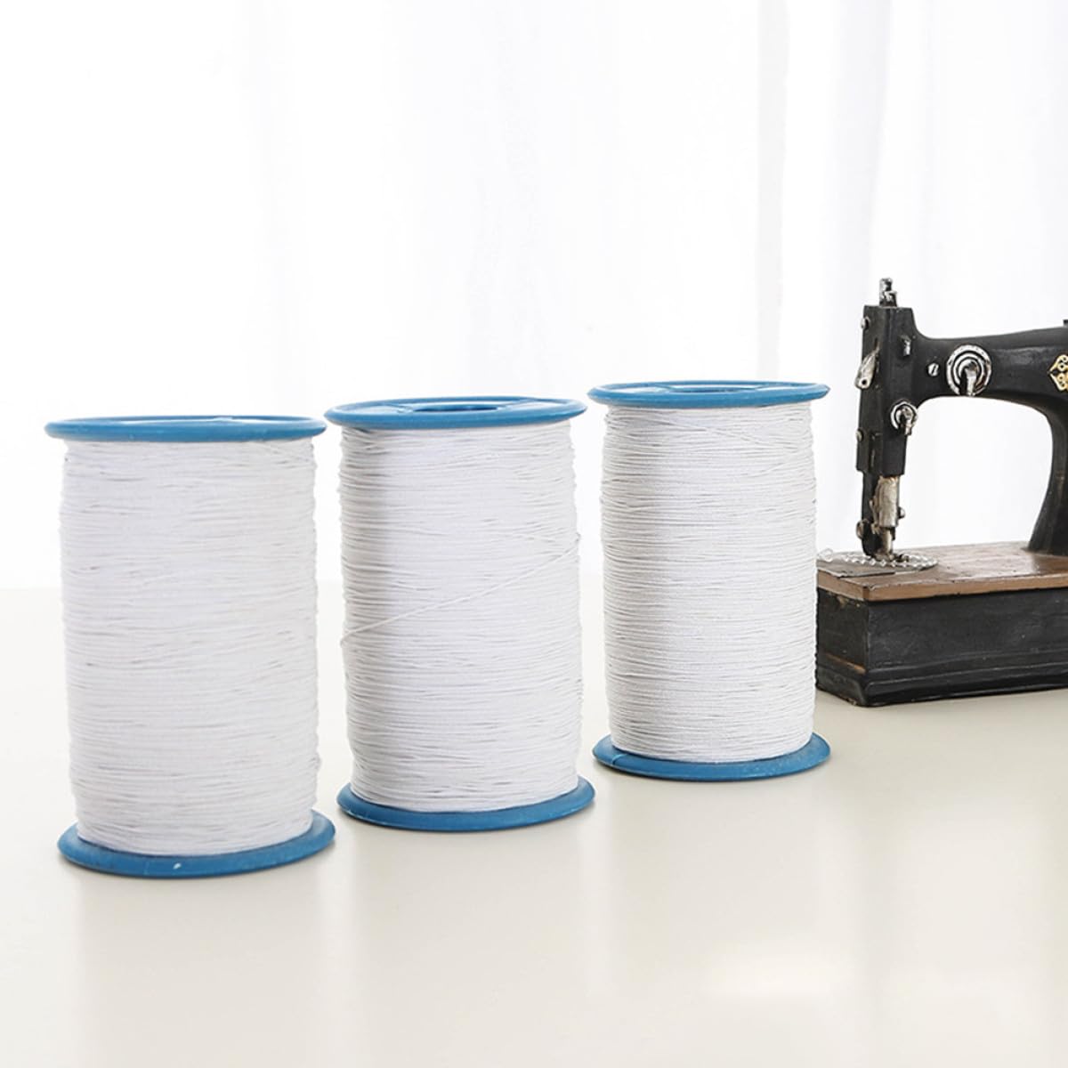 Hilo de Coser para Ropa y Disfraces 2 Piezas Núcleo Elástico de Poliéster Resistente para Pantalones Costura Uniforme Enredos Uso Confección y Color Color Aleatorio