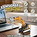 YESHIN 1/64 Remote Control Excavator, Mini Alloy Metal RC Construction Vehicle with Shovel, Type-C Direct Charging RC Excavator, Lights & Sound, Birthday Gift for Boys Girls 3+