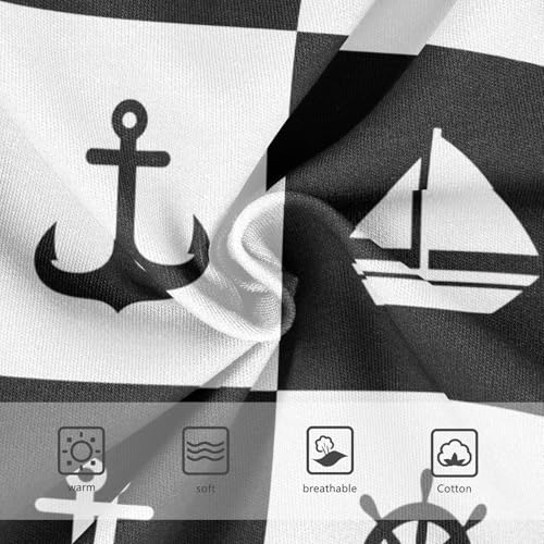 Nautical Black White Checkerboard Little Girl Panties Toddler Girls Underwear Cotton Pattern Underpants Briefs 2t3