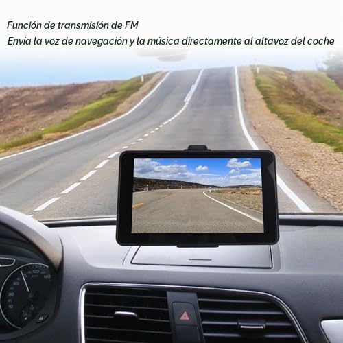Tbest Navegador GPS con Pantalla Táctil, de Navegación Dual de Pantalla Grande para Automóvil, Camión, Autobús, Transmisión FM, Recordatorio de Voz, Navegación GPS Portátil