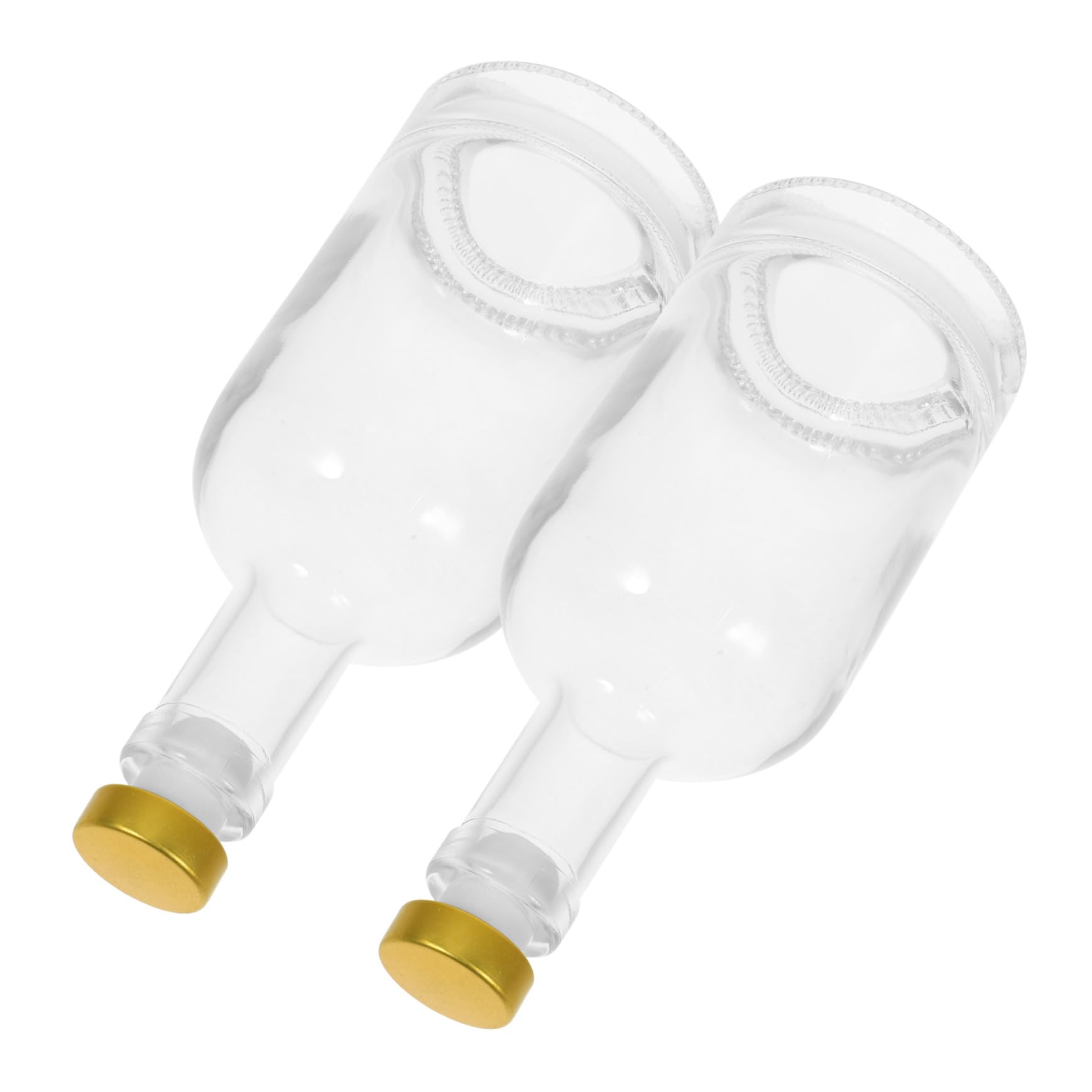 2 Stück-Pack Wodkaflaschen aus Glas 375ml Transparent Dickwandig