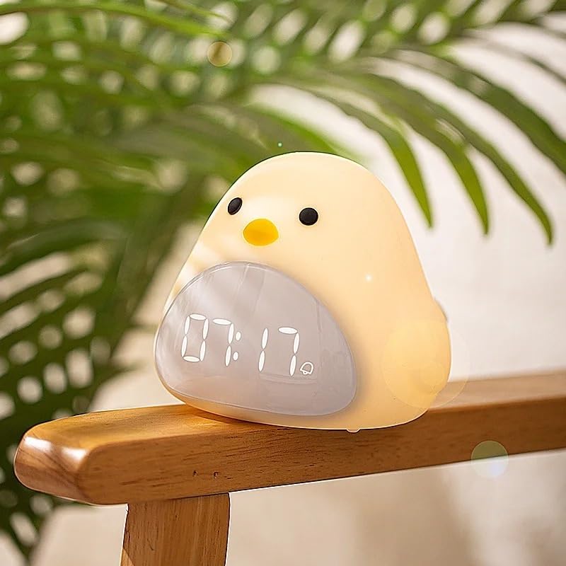 Vogel-Nachtlicht-Wecker, Cartoon, niedlich, Silikon, Touch, USB-Nachttischlampe, LED-Nachtlampe