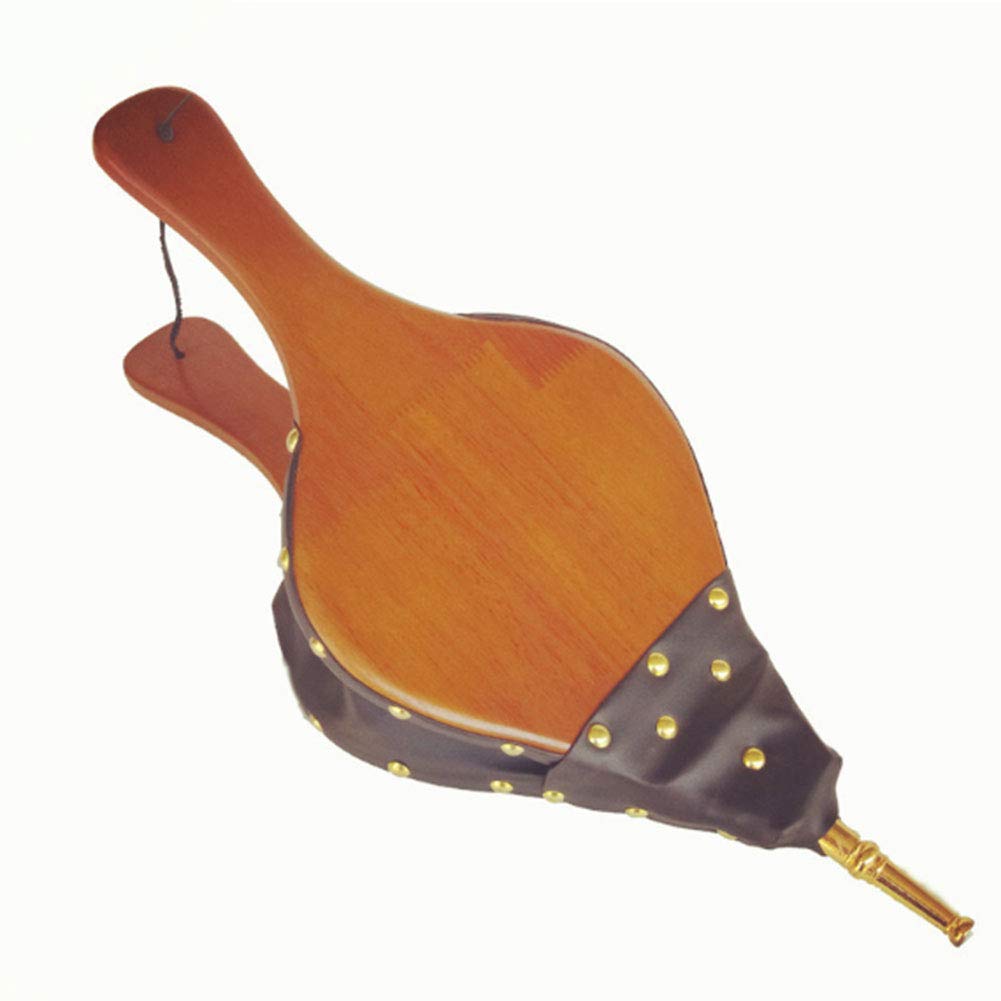 NANANA Soffietto per Camino, Soffiatore/Accendino, Barbecue e Campeggio, Soffietto con Cinturino in Pelle Appeso Magnificent per Camino Campeggio Barbecue con Cinturino, 48x20cm