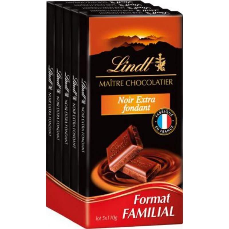 Lindt Chocolate negro extra derretido – 5 pastillas de 110 g