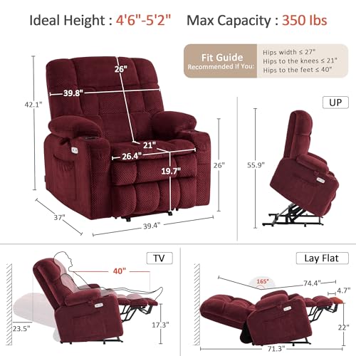 Image of MCombo Dual Motor Power Lift Recliner Chair for Elderly R7894 (Small-Wide)