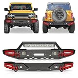 AIWARGOD Front and Rear Bumper Sets Compatible with 2021-2023 Ford Bronco Off-Road Bumpers Textured